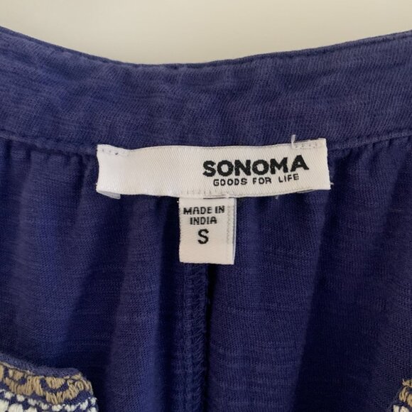 EUC Sonoma Embroidered Neckline Dress - Picture 3 of 5